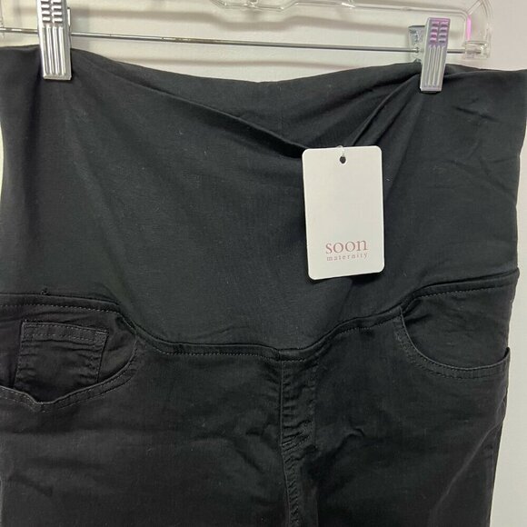 Soon Maternity Heavenly Overbelly Skinny Jeans - Black - 32M - Picture 3 of 8